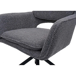 Acheter Mendler Lot de 2 chaises de salle à manger HWC-N74, chaise de cuisine, pivotante Auto-Return, tissu Bouclé (540g/m²) Oeko-Tex ~ gris