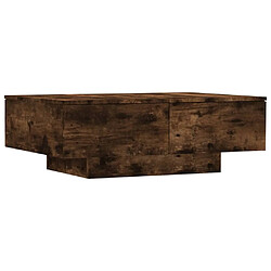 vidaXL Table basse Chêne fumé 90x60x31 cm Bois d'ingénierie