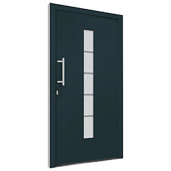 Avis vidaXL Porte d'entrée Aluminium et PVC Anthracite 100x200 cm