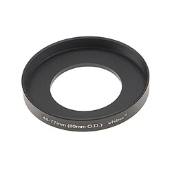 vhbw Bague d'adaptation de filtre Step-Up de 48 mm vers 77 mm compatible avec boîte mate (matte box) 80 mm O.D. - Adaptateur, aluminium, noir-mat