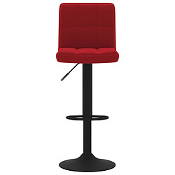 Avis vidaXL Tabourets de bar lot de 2 rouge bordeaux velours