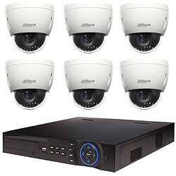 Kit de Vidéosurveillance Dahua Enregistreur DVR et 6 Mini Caméras Dôme Analogiques HDCVI