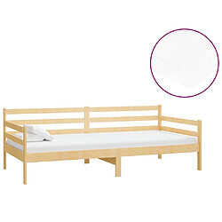 vidaXL Lit de repos avec matelas 90x200 cm Bois de pin massif