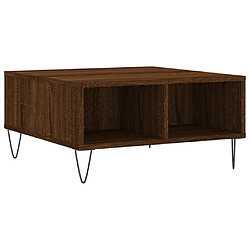 vidaXL Table basse chêne marron 60x60x30 cm bois d'ingénierie