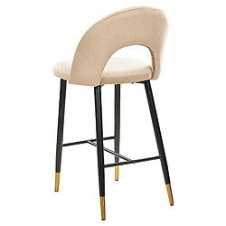 Beliani Lot de 2 chaises de bar FALTON Velours Beige pas cher