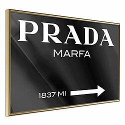 Paris Prix Affiche Murale Encadrée Prada Black 30 x 20 cm Or