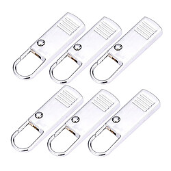 6pcs Métal Détachable étiquettes à Glissière Réparation Languettes De Traction Pour Vêtements Argent L