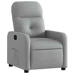 vidaXL Fauteuil inclinable Gris clair Tissu