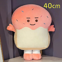 Universal 40 cm Belle toast pain peluche toys kawaii chocolate pain oreiller poupées en peluche molles (rose)