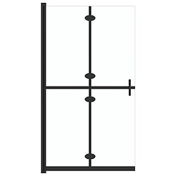 vidaXL Paroi de douche pliable Verre ESG transparent 110x190 cm