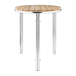 Table Ronde en Frêne et Aluminium Ø 60 cm - Bolero