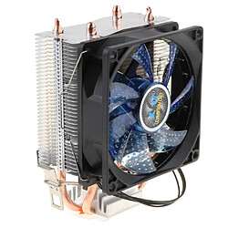 Avis Bleu de dissipateur thermique de refroidisseur de processeur 4 de fil de la broche 4 du ventilateur 4 de refroidissement de l'unité centrale de traitement LED