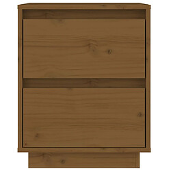 Maison Chic Table de chevet, Table de Nuit, Meuble de rangement Marron miel 40x35x50 cm Bois de pin solide pas cher