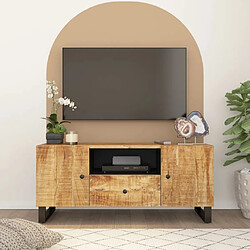 Maison Chic Meuble TV scandinave - Banc TV pour salon 105x33,5x46 cm bois de manguier et d'ingénierie -MN92141