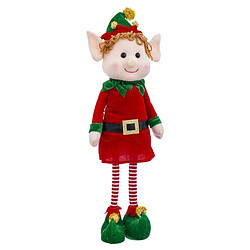 BigBuy Christmas Décorations de Noël Multicouleur Métal Foam Tissu Enfant Elfe 70 cm