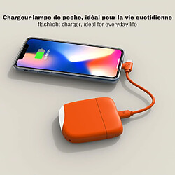 SANAG - Ice-Powerbank - Batterie Externe 5000 Mah Avec Lumière Tactile Intégrée Adaptée À Tous Les Smartphone Iphone,Samsung,Huawei,Xiaomi,Lg,Tablette En Plastique Recyclé Certifié Grs - Orange