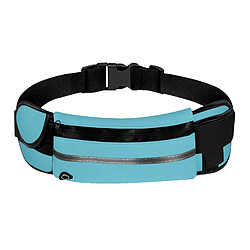 Avizar Sac Banane Sport Ceinture Réglable Fermeture Boucle Bande Réfléchissante Bleu