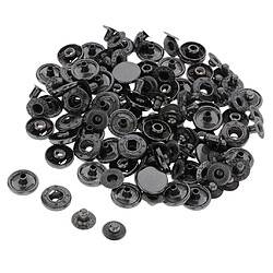 30x Bouton Pression Bouton Pression Bouton Pour Veste En Cuir Jean Sac Noir 12mm