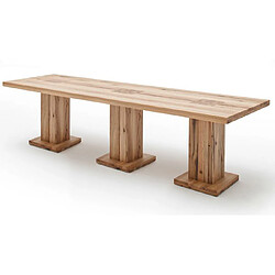 Table à manger en chêne sauvage laqué mat - L.300 x H.76 x P.120 cm -PEGANE-