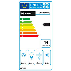 Hotte décorative murale 60cm 590m3/h inox - d64bbc0n0 - NEFF