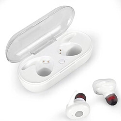 Universal Tws bluetooth 5.0 double oreille stéréo intra-auriculaire micro casque blanc