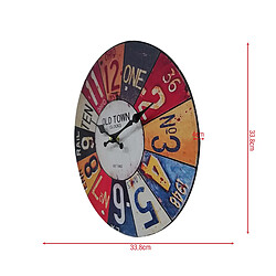 Avis Mobili Rebecca Horloge Murale Horloges Rondes Mdf Coloré Style Industriel