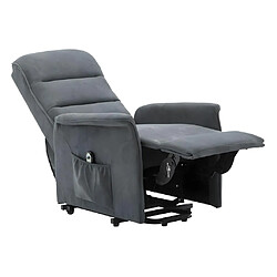 Vente-Unique Fauteuil releveur électrique en tissu anthracite CAPUCINE pas cher