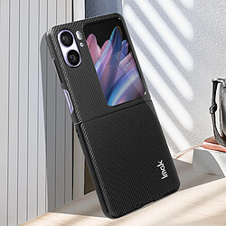 Avis Coque pour Oppo Find N2 Flip Bi-matière Rigide Effet Carbone Imak Ruiyi Noir