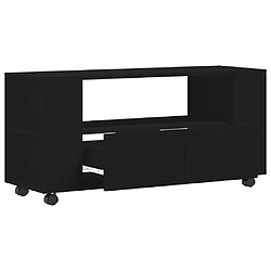 Acheter vidaXL Meuble TV noir 102x34,5x43 cm bois d'ingénierie