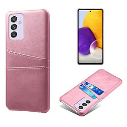 Coque en TPU + PU rigide avec 2 porte-cartes or rose pour votre Samsung Galaxy A82 5G/Quantum 2