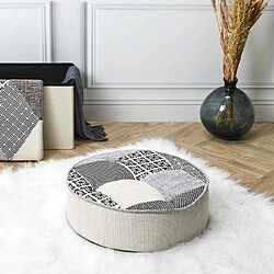 The Home Deco Factory Pouf de sol rond Patchwork.