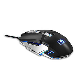 Acheter Universal M312 2400dpi USB Metal Wired Metal Roard Backlit Optical Gaming Mouse Black