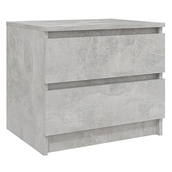 vidaXL Table de chevet Gris béton 50x39x43,5 cm Aggloméré