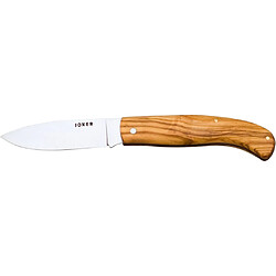 Couteau de poche Joker deantaño, feuille de 9 cm Inox 420, poignée d'olive, 80 gr de poids, NO79 + carte cadeau polyvalente