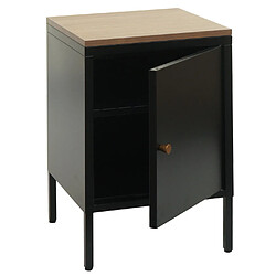 Acheter Mendler Table de chevet HWC-L84, armoire de chevet Commode Table d'appoint, métal 63x40x40cm, mélaminé ~ noir