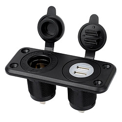 Wewoo 5V 2.1A Dual-USB Ports 20A noir Voiture allume-cigare Socket Chargeur de