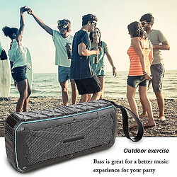 Universal Haut-parleur extérieur imperméable portable en haut-parleur Bluetooth Subwoofer Stéréo en haut-parleurs de barre sonore (bleu)