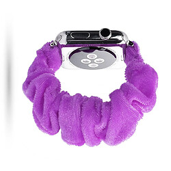 Bracelet en PU sangle de banque de tissu d'impression violet clair pour votre Apple Watch Series 5/4 44mm/Series 3/2/1 42mm