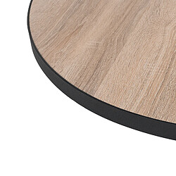 Acheter Beliani Table basse noire avec plateau en bois MELODY MEDIUM