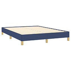 Avis vidaXL Cadre de lit sans matelas bleu 140x190 cm tissu