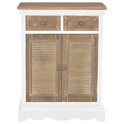 Maison Chic Commode Buffet - Meuble de rangement Blanc 60x30x80 cm Bois massif -GKD20008