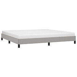 Avis Maison Chic Lit adulte - Lit simple Cadre de lit,Structure du lit Contemporain Gris clair 200x200 cm Tissu -MN24876