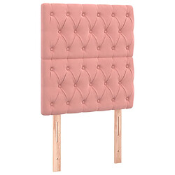 Acheter Maison Chic Tête de lit scandinave à LED,meuble de chambre Rose 80x7x118/128 cm Velours -MN89249