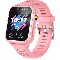 Vendos85 Montre Connectée Enfant Fille Garçon Intelligente avec Jeux Musique rose