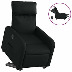 Maison Chic Fauteuil Relax pour salon, Fauteuil inclinable électrique noir similicuir -GKD21617