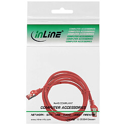 Câble de raccordement InLine® S / FTP PiMF Cat.6 250 MHz, cuivre, sans halogène, rouge, 1,5 m