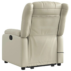 Acheter vidaXL Fauteuil inclinable de massage électrique crème similicuir