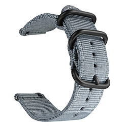 Bracelet en nylon trois boucles, 24mm, gris pour votre Suunto 9/Suunto 9 Baro