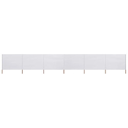 vidaXL Paravent 6 panneaux Tissu 800 x 80 cm Blanc