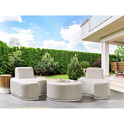 BELIANI Set lounge FABRO Gris clair